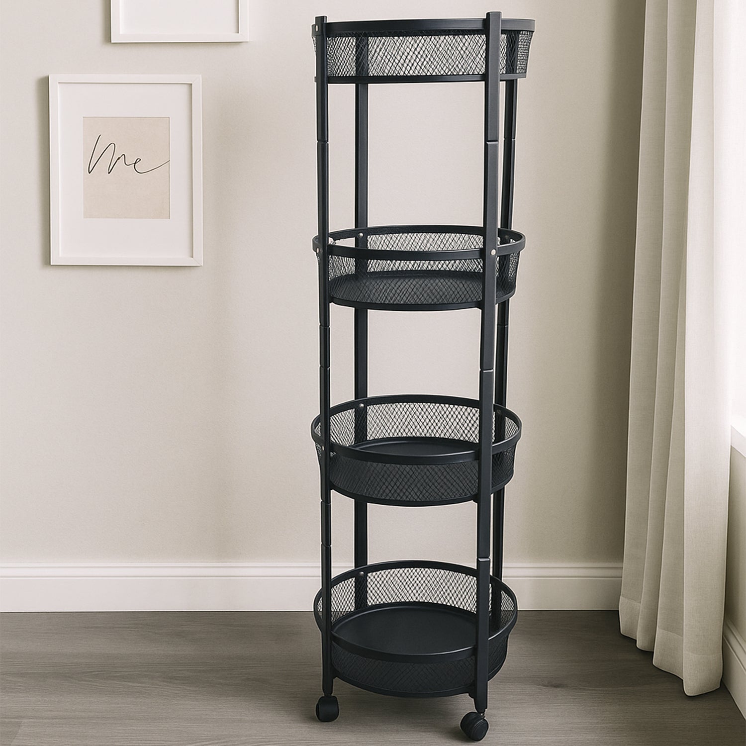 Space-Saving 4-Layer Round Rack Space-Saving 4-Layer Round Rack